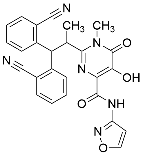 2-(1,1-bis(2-Cyanophenyl)propan-2-yl)-5-hydroxy-N-(isoxazol-3-yl)-1-methyl-6-oxo-1,6-dihydropyrimidine-4-carboxamide