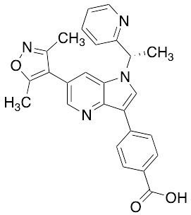 4-[6-(3,5-Dimethyl-4-isoxazolyl)-1-[(1S)-1-(2-pyridinyl)ethyl]-1H-pyrrolo[3,2-b]pyridin-3-yl]benzoic