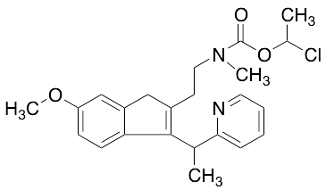 1-Chloroethyl (2-(6-Methoxy-3-(1-pyridin-2-yl)ethyl)-1H-inden-2-yl)ethyl)(methyl)carbamate