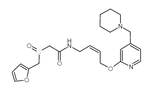 (Z)-2-((Furan-2-ylmethyl)sulfinyl)-n-(4-((3-(piperidin-1-ylmethyl)pyridin-2-yl)oxy)but-2-en-1-yl)acetamide