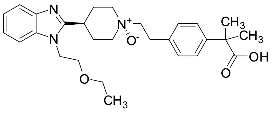 4-[2-[trans-4-[1-(2-Ethoxyethyl)-1H-benzimidazol-2-yl]-1-oxido-1-piperidinyl]ethyl]-alpha,alpha-dimethylbenzeneacetic Acid