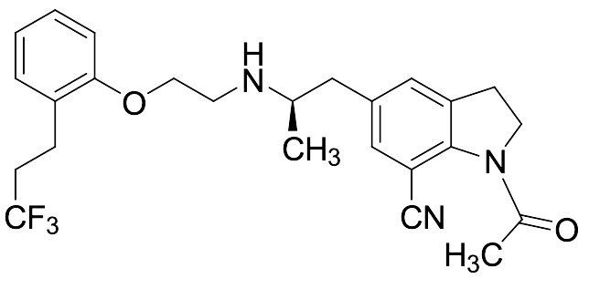 (R)-1-Acetyl-5-(2-(2-(2-(2,2,2-trifluoroethoxy)phenoxy)ethylamino)propyl)indoline-7-carbonitrile