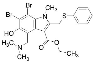 6,7-Dibromo-4-[(dimethylamino)methyl]-5-hydroxy-1-methyl-2-[(phenylthio)methyl]-1H-Indole-3-carboxylic Acid Ethyl Ester