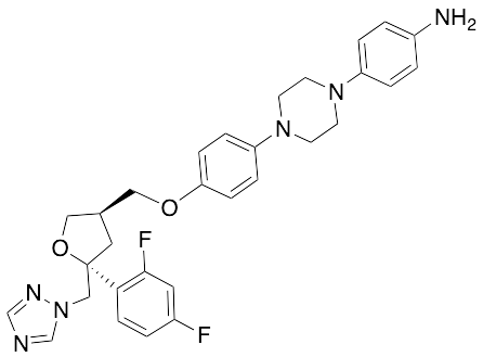 4-[[4-[4-(4-Aminophenyl)-1-piperazinyl]phenoxy]methyl]-2,5-anhydro-1,3,4-trideoxy-2-C-(2,4-difluorophenyl)-1-(1H-1,2,4-triazol-1-yl)-D-threo-pentitol