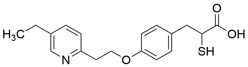 4-[2-(5-Ethyl-2-pyridinyl)ethoxy]-α-mercaptobenzenepropanoic acid
