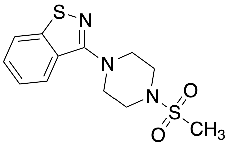 3-​[4-​(Methylsulfonyl)​-​1-​piperazinyl]​-1,​2-​benzisothiazole