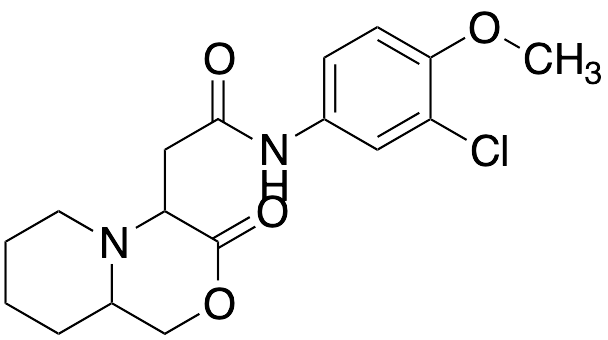 N-​(3-​Chloro-​4-​methoxyphenyl)​octahydro-​3-​oxo-Pyrido[2,​1-​c]​[1,​4]​oxazine-​4-​acetamide