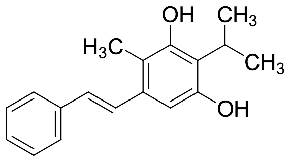 4-methyl-2-(1-methylethyl)-5-[(1E)-2-phenylethenyl]-1,3-Benzenediol
