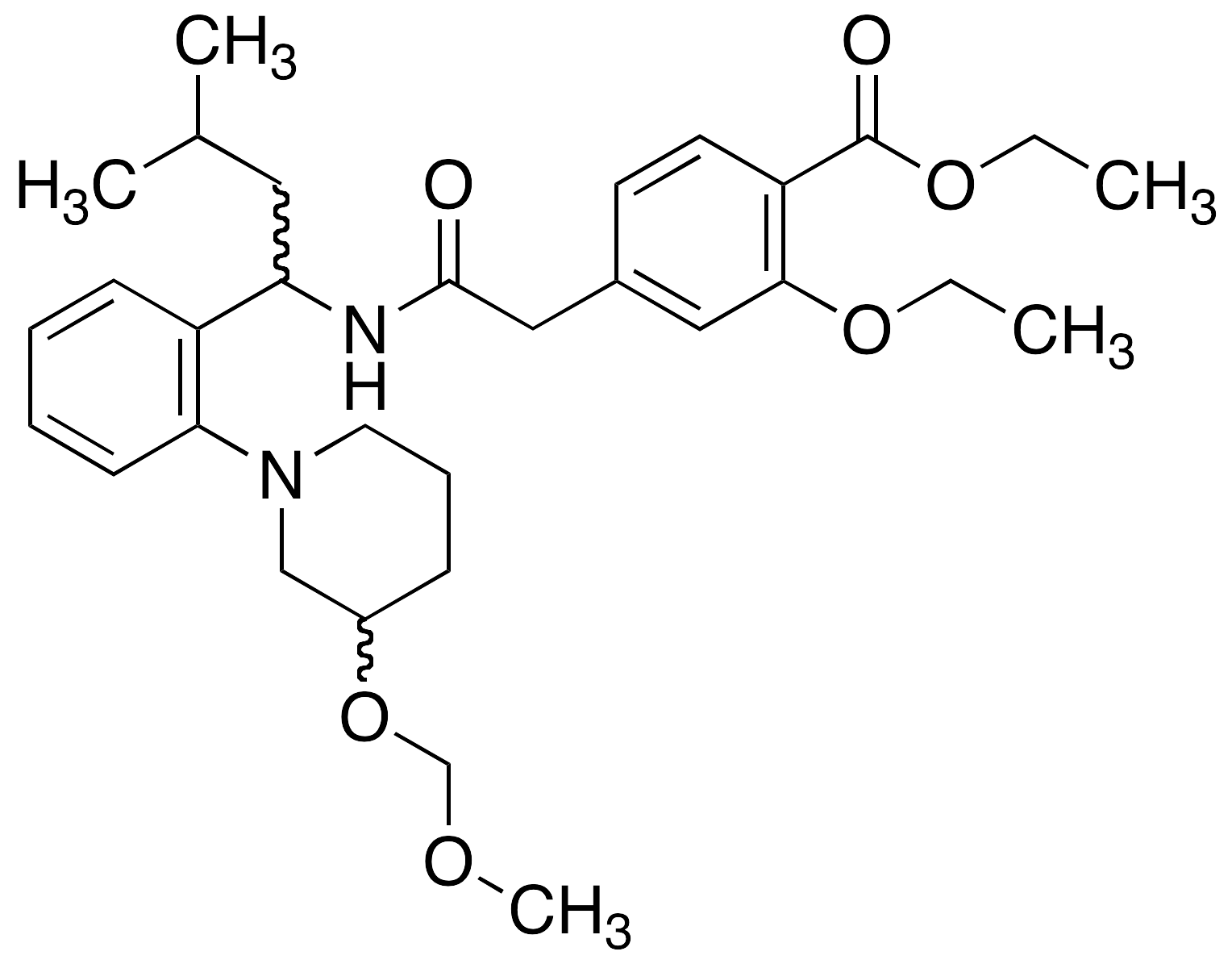 3’-Hydroxy-3’-O-methoxymethyl Repaglinide Ethyl Ester(Mixture of Diastereomers)