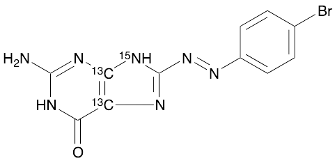 2-Amino-8-[(4-bromophenyl)azo]-1,7-dihydro-6H-purin-6-one-13C2,15N