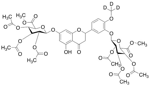 2,3-Dihydro Diosmetin 3’,7-Di(2,3,4-tri-O-acetyl-D-glucuronic Acid Methyl Ester)-d3