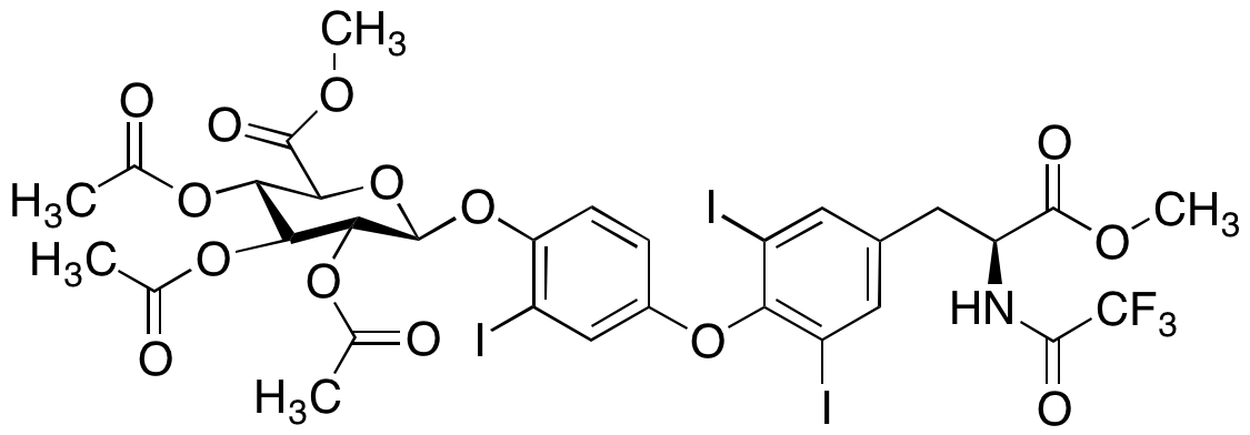 3,3’,5-Triiodo-L-thyronine O-beta-D-Glucuronide-O-triacetate Methyl Ester Trifluoroacetamide