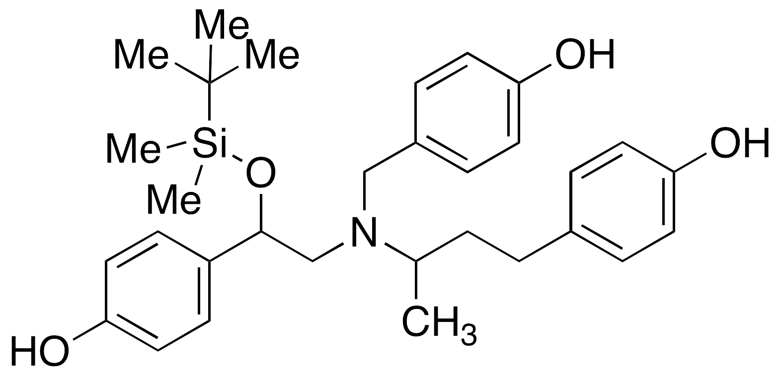 N-(4-Hydroxy)benzyl O-tert-Butyldimethylsilyl Ractopamine