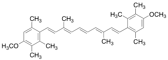 1,1'-[(1E,3E,5E,7E,9E)-3,8-Dimethyl-1,3,5,7,9-decapentaene-1,10-diyl]bis[4-methoxy-2,3,6-trimethylbenzene