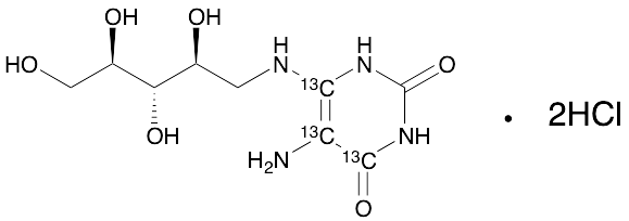 5-Amino-4-D-ribitylaminouracil Dihydrochloride-13C3 (90%)