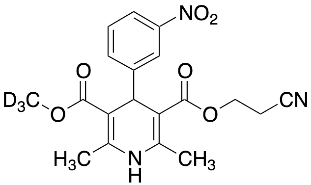 1,4-Dihydro-2,6-dimethyl-4-(3-nitrophenyl)-3,5-pyridinedicarboxylic Acid 3-(2-Cyanoethyl) 5-Methyl Ester-d3