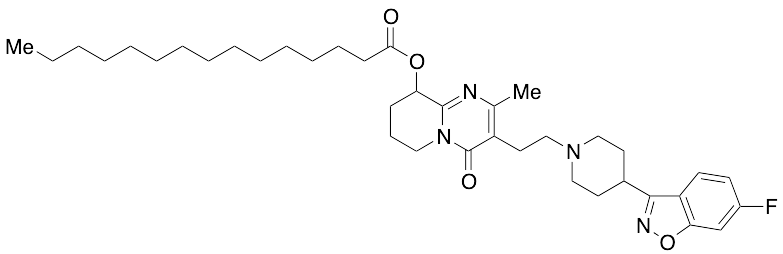 Pentadecanoic Acid 3-​[2-​[4-​(6-​Fluoro-​1,​2-​benzisoxazol-​3-​yl)​-​1-​piperidinyl]​ethyl]​-​6,​7,​8,​9-​tetrahydro-​2-​methyl-​4-​oxo-​4H-​pyrido[1,​2-​a]​pyrimidin-​9-​yl Ester