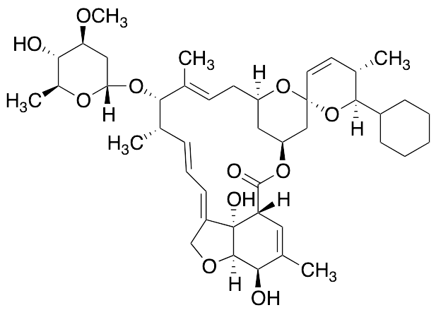 25-​Cyclohexyl-​4'-​O-​de(2,​6-​dideoxy-​3-​O-​methyl-​a-​L-​arabino-​hexopyranosyl)​-​5-​O-​demethyl-​25-​de(1-​methylpropyl)​-Avermectin A1a