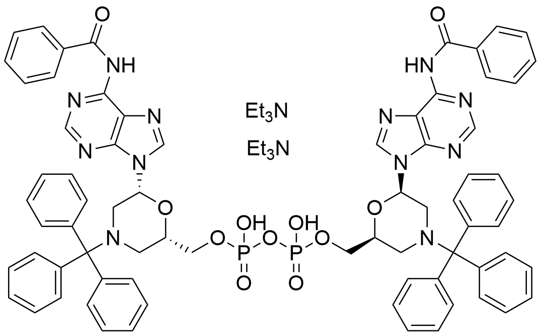 Bis-N6-Benzoyl-adenine-4-trityl-2-morpholinyl]methyl-diphosphate Triethylamine Salt