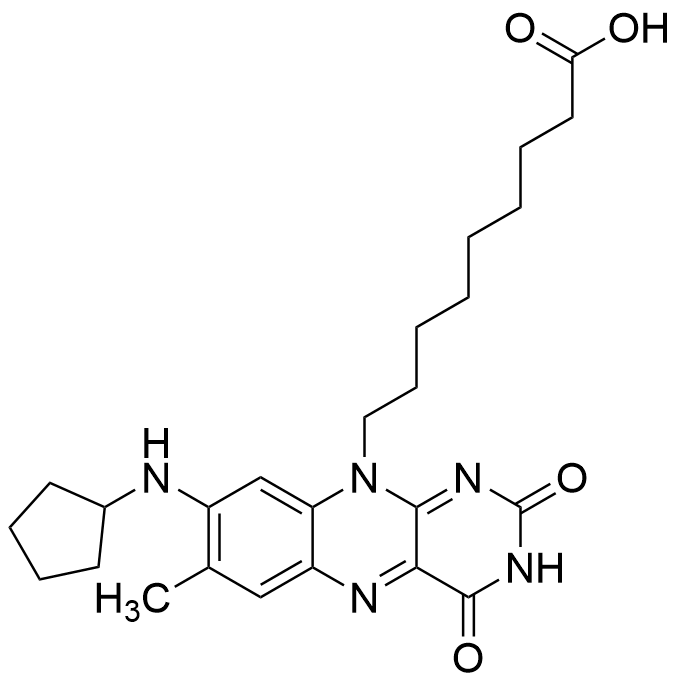 9‐[8‐(Cyclopentylamino)‐7‐methyl‐2,4‐dioxo‐2H,3H,4H,10H‐benzo[g]pteridin‐10‐yl]Nonanoic Acid