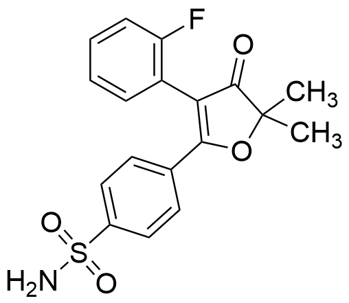4-(3-(2-Fluorophenyl)-5,5-dimethyl-4-oxo-4,5-dihydrofuran-2-yl)benzenesulfonamide
