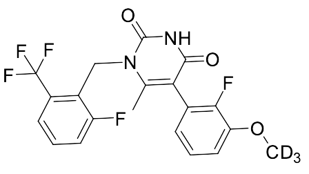 5-(2-fluoro-3-(methoxy-d3)phenyl)-1-(2-fluoro-6-(trifluoromethyl)benzyl)-6-methylpyrimidine-2,4(1H,3H)-dione