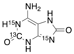 2,8-Dihydroxyadenine-13C,15N2 (Major)