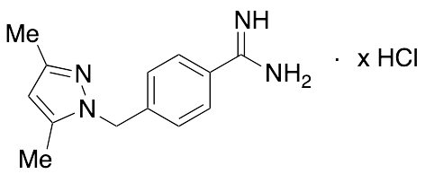 4-((3,5-Dimethyl-1H-pyrazol-1-yl)methyl)benzimidamide Hydrochloride (Unknown Salt)