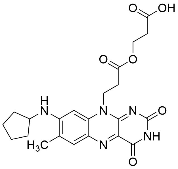 3-((3-(8-(Cyclopentylamino)-7-methyl-2,4-dioxo-1,3,4,5-tetrahydrobenzo[g]pteridin-10(2H)-yl)propanoyl)oxy)Propanoic Acid