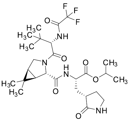 Isopropyl (S)-2-((1R,2S,5S)-3-((S)-3,3-dimethyl-2-(2,2,2-trifluoroacetamido)butanoyl)-6,6-dimethyl-3-azabicyclo[3.1.0]hexane-2-carboxamido)-3-((S)-2-oxopyrrolidin-3-yl)propanoate