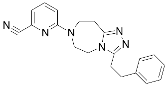 6-[5,6,8,9-Tetrahydro-3-(2-phenylethyl)-7H-1,2,4-triazolo[4,3-d][1,4]diazepin-7-yl]-2-pyridinecarbonitrile