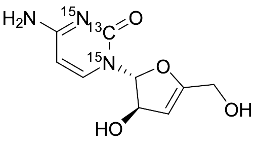 3',4'-Didehydro-3'-deoxycytidine-13C,15N2