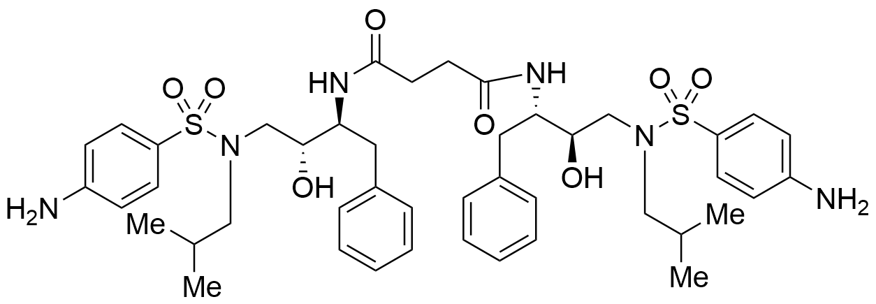 N,N'-Bis[(1S,2R)-3-[[(4-aminophenyl) sulfonyl](2-methylpropyl)amino]- 2-hydroxy-1-(phenylmethyl)propyl]-Butanediamide