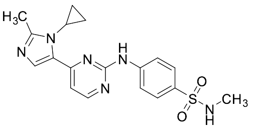 4-((4-(1-cyclopropyl-2-methyl-1H-imidazol-5-yl)pyrimidin-2-yl)amino)-N-methylbenzenesulfonamide