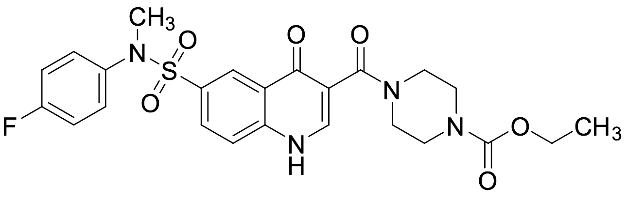 Ethyl 4-[[6-[[(4-Fluorophenyl)methylamino]sulfonyl]-1,4-dihydro-4-oxo-3-quinolinyl]carbonyl]-1-piperazinecarboxylate