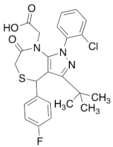 1-(2-Chlorophenyl)-3-(1,1-dimethylethyl)-4-(4-fluorophenyl)-1,4,6,7-tetrahydro-7-oxo-8H-pyrazolo[3,4-e][1,4]thiazepine-8-acetic Acid