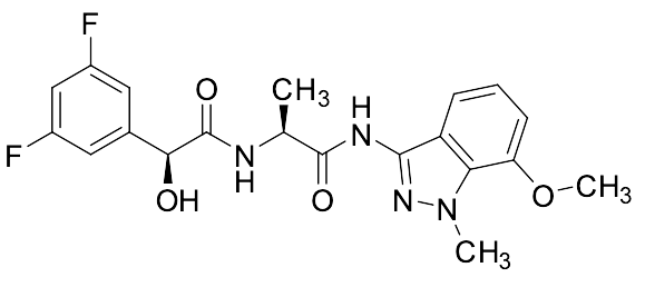 (S)-2-((S)-2-(3,5-Difluorophenyl)-2-hydroxyacetamido)-N-(7-methoxy-1-methyl-1H-indazol-3-yl)propenamide