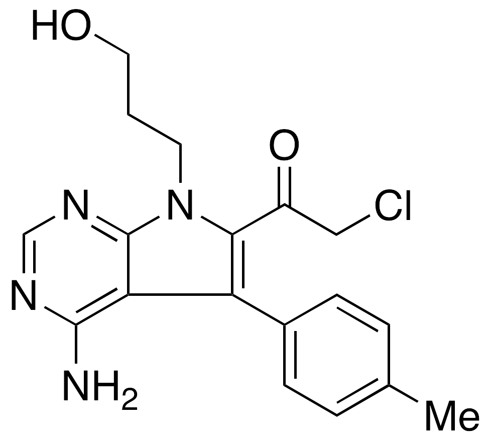 1-[4-Amino-7-(3-hydroxypropyl)-5-(4-methylphenyl)-7H-pyrrolo[2,3-d]pyrimidin-6-yl]-2-chloro-ethanone (>90%)