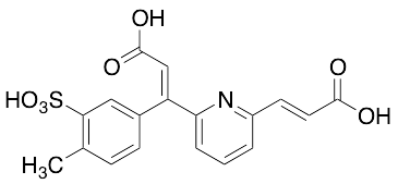(E)-3-(6-((E)-2-Carboxyvinyl)pyridin-2-yl)-3-(4-methyl-3-sulfophenyl)acrylic Acid