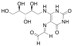 2-((2,4-Dioxo-6-(((2S,3S,4R)-2,3,4,5-tetrahydroxypentyl)amino)-1,2,3,4-tetrahydropyrimidin-5-yl)imino)acetaldehyde
