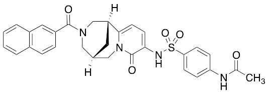 N-(4-(N-((1R,5S)-3-(2-Naphthoyl)-8-oxo-2,3,4,5,6,8-hexahydro-1H-1,5-methanopyrido[1,2-a][1,5]diazocin-9-yl)sulfamoyl)phenyl)acetamide