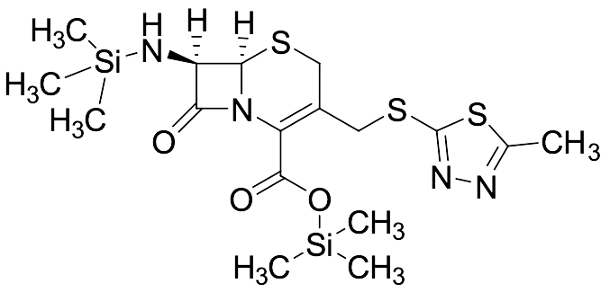 Trimethylsilyl (6R,7R)-3-(((5-Methyl-1,3,4-thiadiazol-2-yl)thio)methyl)-8-oxo-7-((trimethylsilyl)amino)-5-thia-1-azabicyclo[4.2.0]oct-2-ene-2-carboxylate
