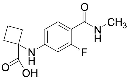 1-((3-Fluoro-4-(methylcarbamoyl)phenyl)amino)cyclobutane-1-carboxylic acid