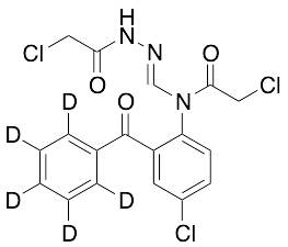 1-Chloroacetyl-2-[[(2-benzoyl-4-chlorophenyl)(2-chloroacetyl)amino]methylene]hydrazide-d5