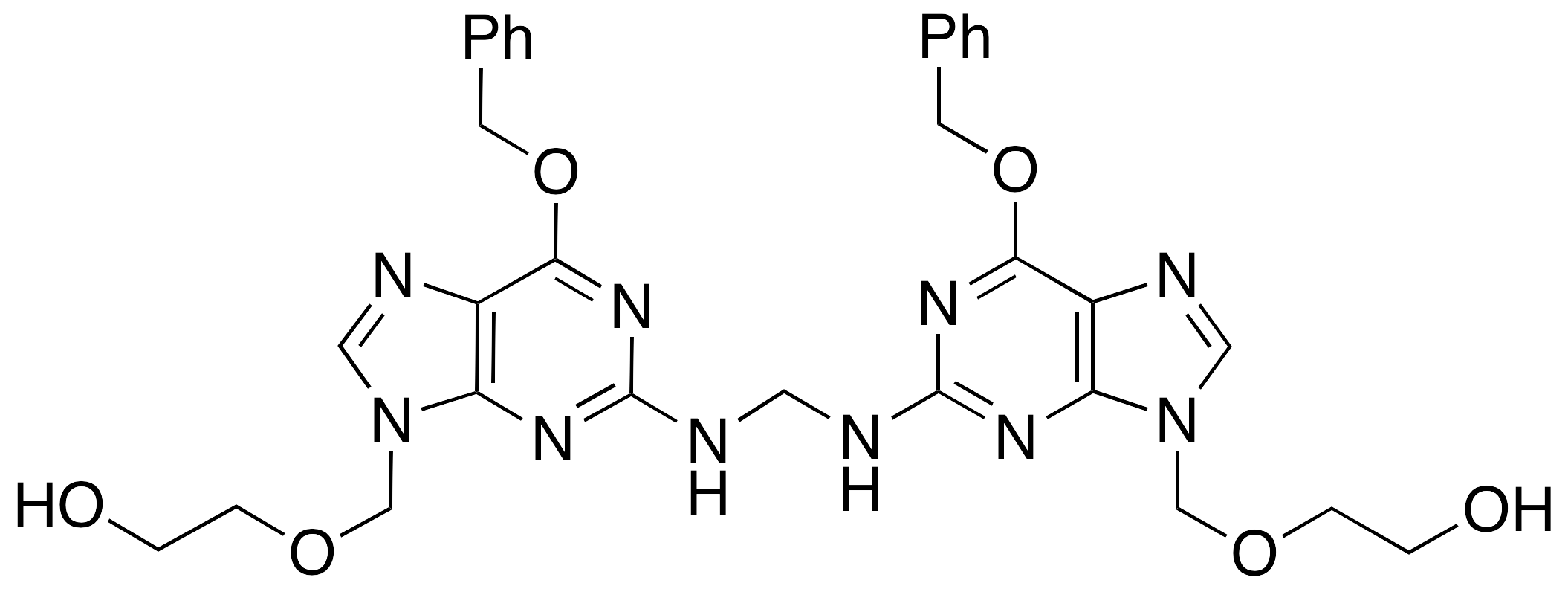 Bis [2-[(2-Amino-1,6-dihydro-6-O-benzyl-9H-purin-9yl)methoxy]ethanol]