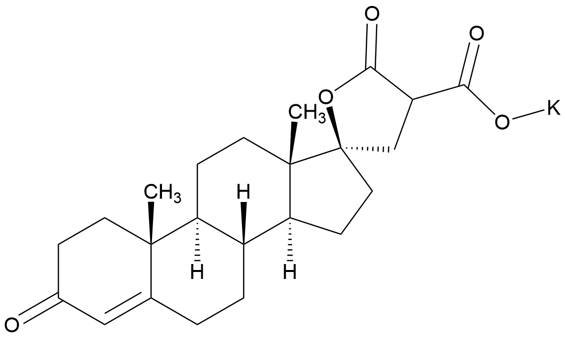17Alpha-Pregn-4-ene-21,21-dicarboxylic acid, 17-hydroxy-3-oxo-, 21,17-lactone, Potassium Salt (Mixture of 21-Alpha And Beta- Isomers)