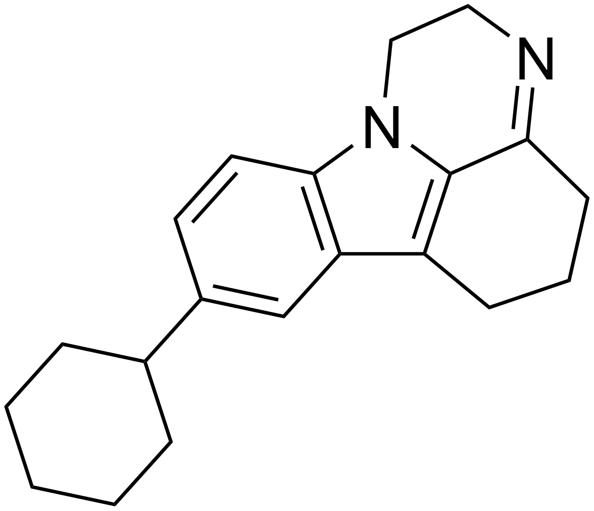 8-Cyclohexyl-2,4,5,6-tetrahydro-1H-pyrazino[3,2,1-jk]carbazole