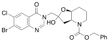 (3aS*,7aS*)-Benzyl 2-Hydroxy-2-[(7-bromo-6-chloro-4-oxo-3(4H)-quinazolinyl)methyl]hexahydrofuro[3,2-b]pyridine-4(2H)-carboxylate