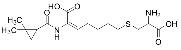 (E)​-​7-​(2-​Amino-​2-​varboxyethyl)​sulfanyl-​2-​[(2,​2-​dimethylcyclopropane​carbonyl)​amino]hept-​2-​enoic Acid