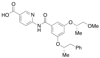6-[[3-[(1S)-2-Methoxy-1-methylethoxy]-5-[(1S)-1-methyl-2-phenylethoxy]benzoyl]amino]-3-pyridinecarboxylic Acid